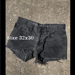 Arizona Jean Company Black Distressed Denim Cutoff Shorts